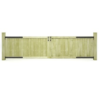 Poorten 2 st 300x75 cm ge&iuml;mpregneerd grenenhout 1