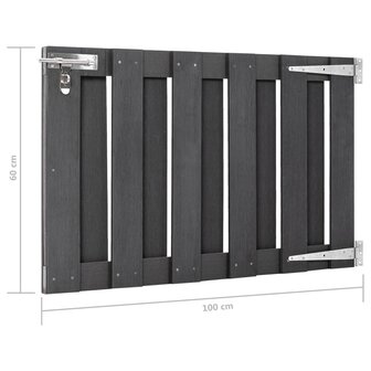 Poort 100x60 cm HKC grijs 6