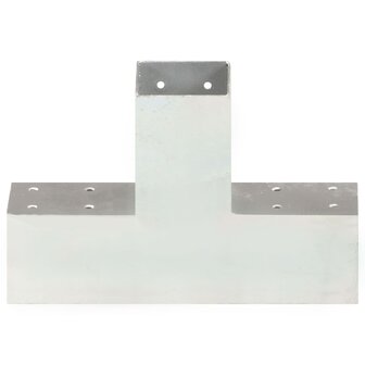 Paalverbindingen 4 st X-vorm 71x71 mm gegalvaniseerd metaal 4