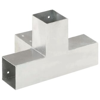 Paalverbindingen 4 st X-vorm 71x71 mm gegalvaniseerd metaal 5
