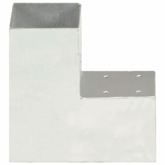 Paalverbindingen 4 st L-vorm 91x91 mm gegalvaniseerd metaal 3