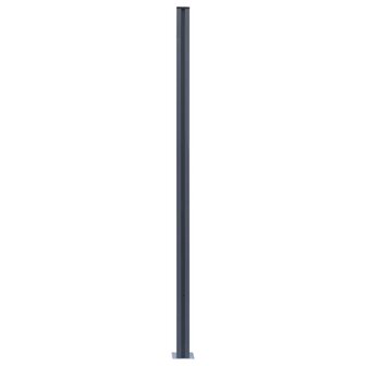 Schuttingpalen 3 st 185 cm aluminium donkergrijs 4