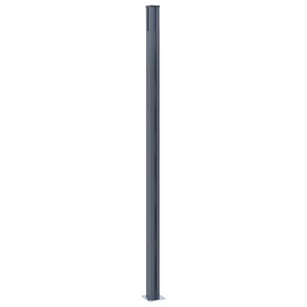 Schuttingpalen 3 st 185 cm aluminium donkergrijs 5