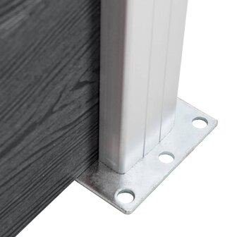 Schuttingpalen 2 st 185 cm aluminium 7