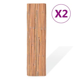 Schermen 2 st 100x400 cm bamboe 2