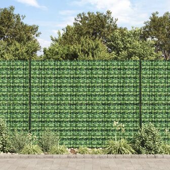 Tuinschermen 4 st 35x0,19 m PVC groen 1