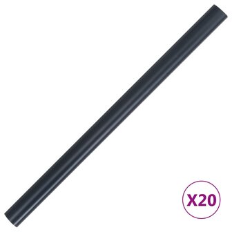 Tuinscherm 35x0,19 m PVC mat donkergrijs 8