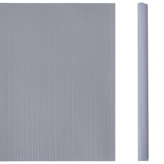 Tuinscherm 35x0,19 m PVC mat lichtgrijs 3