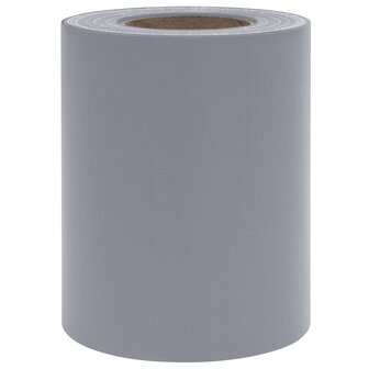 Tuinscherm 35x0,19 m PVC mat lichtgrijs 4