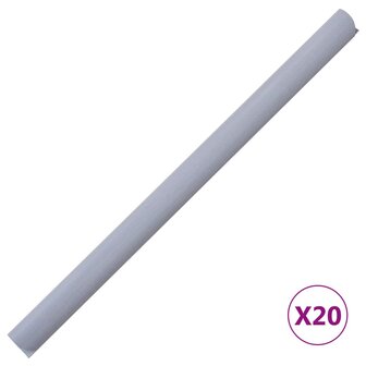 Tuinscherm 35x0,19 m PVC mat lichtgrijs 8