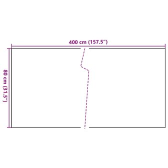 Balkonscherm 400x80 cm poly rattan antracietkleurig 8
