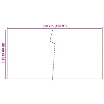 Balkonscherm 500x80 cm poly rattan antracietkleurig 8