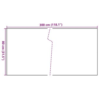 Balkonscherm 300x80 cm poly rattan bruin en zwart 8