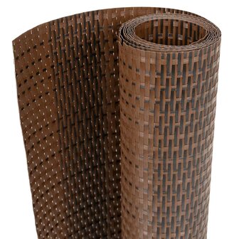Balkonscherm 300x90 cm poly rattan bruin en zwart 2