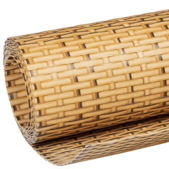Balkonscherm 400x90 cm poly rattan lichtbruin 7