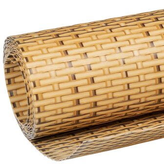 Balkonscherm 500x80 cm poly rattan lichtbruin 7