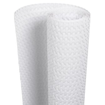 Balkonscherm 400x80 cm poly rattan wit 2