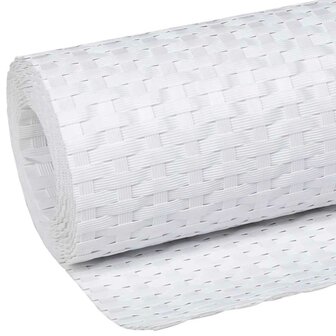 Balkonscherm 400x80 cm poly rattan wit 7