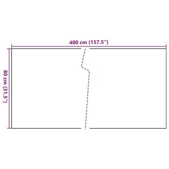Balkonscherm 400x80 cm poly rattan wit 8