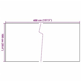Balkonscherm 400x100 cm poly rattan wit 8