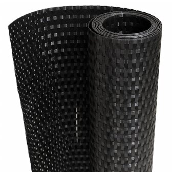 Balkonscherm 400x90 cm poly rattan zwart 2