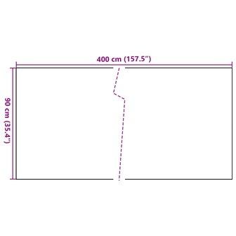 Balkonscherm 400x90 cm poly rattan zwart 8