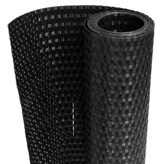 Balkonscherm 500x80 cm poly rattan zwart 2