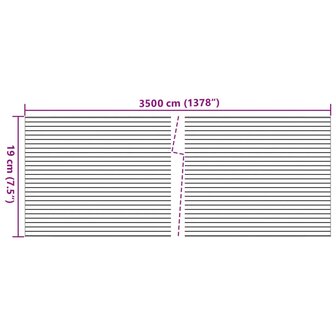 Tuinscherm marmergrindpatroon 35x0,19 m PVC grijs 7