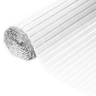 Nature Tuinscherm dubbelzijdig 1x3 m PVC wit 1