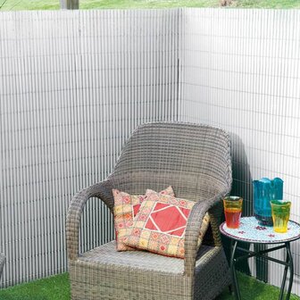 Nature Tuinscherm dubbelzijdig 1x3 m PVC wit 2