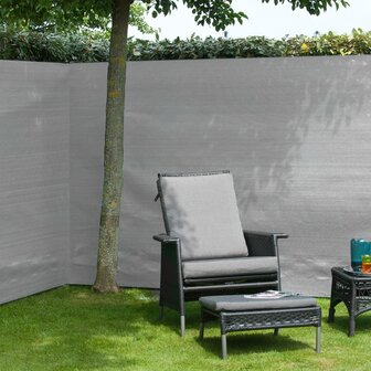 Nature Tuinscherm 1x3 m PE grijs 2