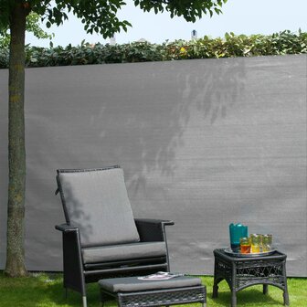 Nature Tuinscherm 1x3 m PE grijs 3