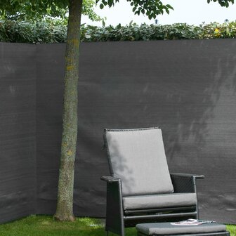 Nature Tuinscherm 1,2x5 m PE antraciet 2