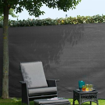 Nature Tuinscherm 1,2x5 m PE antraciet 3