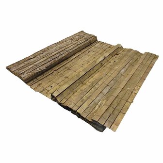 Nature Tuinscherm 1x3 m 5 cm dik natuurlijke pijnboomschors 2