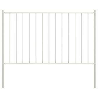Hekpaneel met palen 1,7x0,75 m gepoedercoat staal wit 1