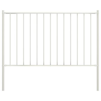 Hekpaneel met palen 1,7x1 m gepoedercoat staal wit 1