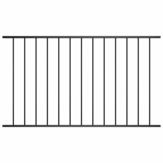 Hekpaneel 1,7x0,75 m gepoedercoat staal zwart 1