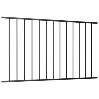 Hekpaneel 1,7x0,75 m gepoedercoat staal zwart 2