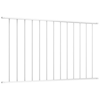 Hekpaneel 1,7x0,75 m gepoedercoat staal wit 2