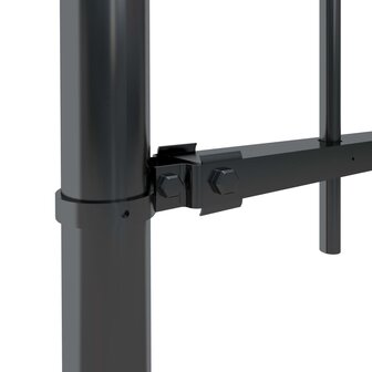 Tuinhek met ronde bovenkant 3,4x1,2 m staal zwart 4