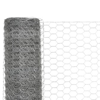 Kippengaas 25x1,5 m gegalvaniseerd staal zilverkleurig 3