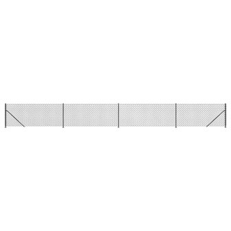 Gaashek met flens 0,8x10 m antracietkleurig 2