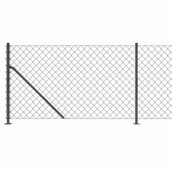 Gaashek met flens 0,8x10 m antracietkleurig 4