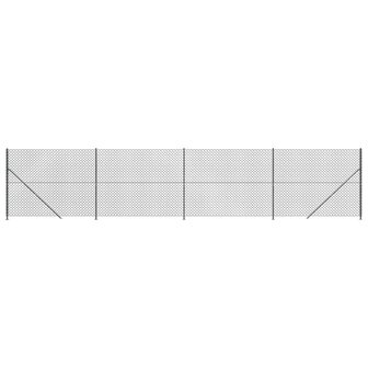 Gaashek met flens 1,4x10 m antracietkleurig 2