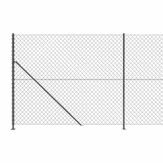 Gaashek met flens 1,4x10 m antracietkleurig 4