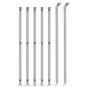 Gaashek met flens 0,8x10 m zilverkleurig 3