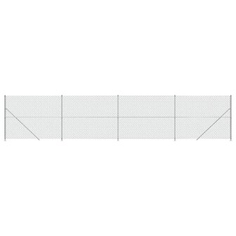 Gaashek met flens 1,4x10 m zilverkleurig 2