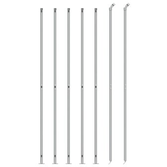 Gaashek met flens 1,4x10 m zilverkleurig 3
