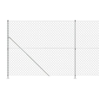 Gaashek met flens 1,4x10 m zilverkleurig 4